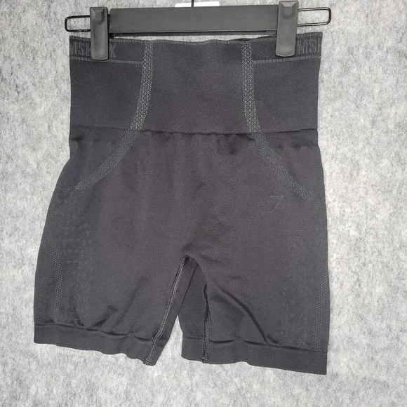 Gymshark Womens Shorts S Compression Tights Shaping Contour High Waist Gym Black - Picture 1 of 7